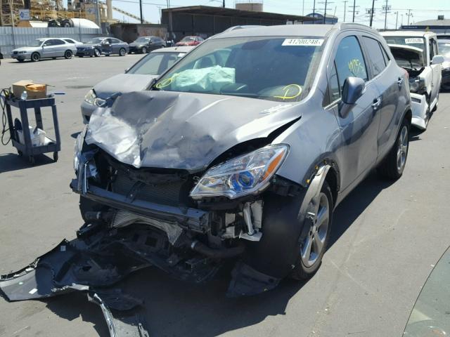 KL4CJASB5EB697752 - 2014 BUICK ENCORE GRAY photo 2