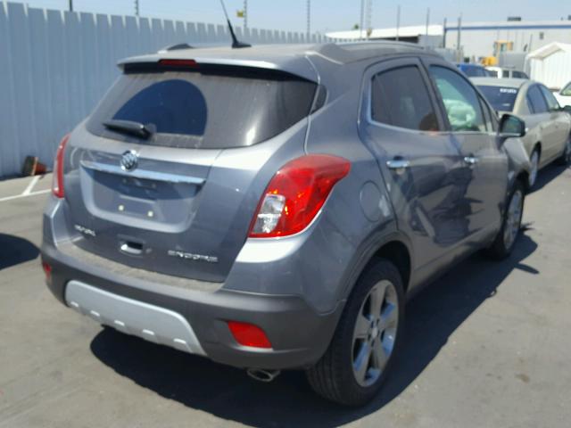 KL4CJASB5EB697752 - 2014 BUICK ENCORE GRAY photo 4