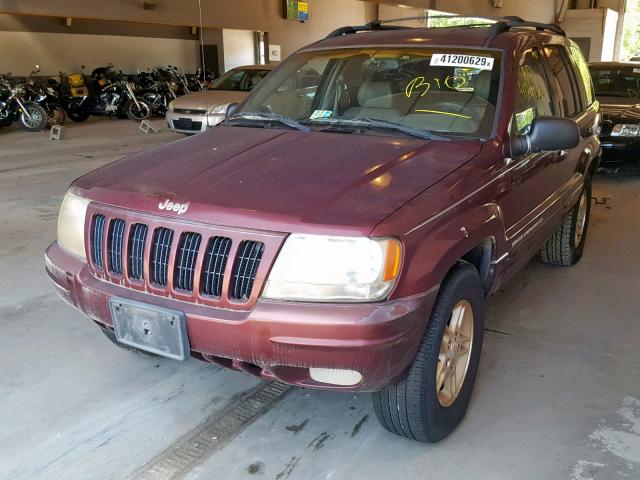 1J4GW68S8XC584933 - 1999 JEEP GRAND CHER MAROON photo 2