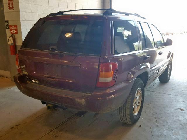 1J4GW68S8XC584933 - 1999 JEEP GRAND CHER MAROON photo 4