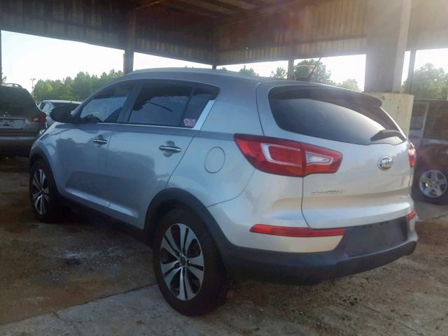 KNDPC3A24D7474411 - 2013 KIA SPORTAGE E SILVER photo 3