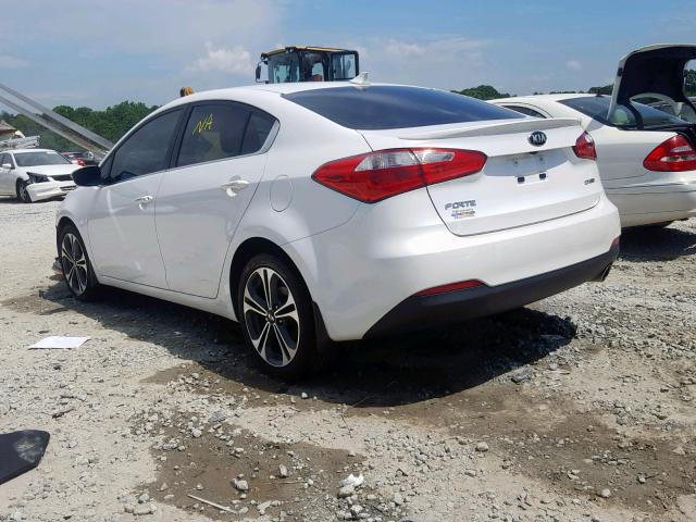 KNAFX4A84E5110929 - 2014 KIA FORTE EX WHITE photo 3