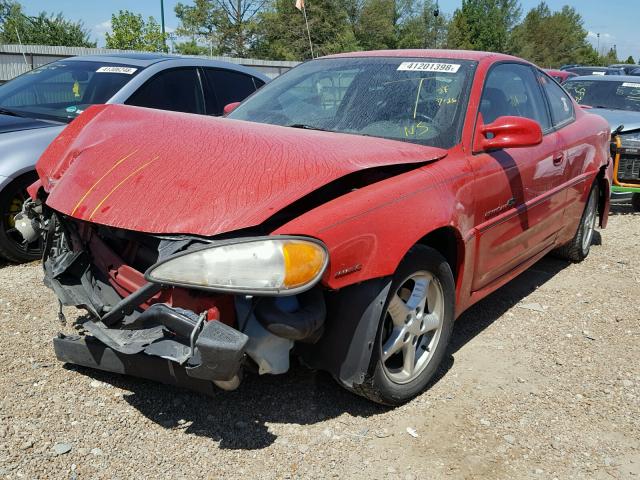 1G2NW12E61M507664 - 2001 PONTIAC GRAND AM G RED photo 2