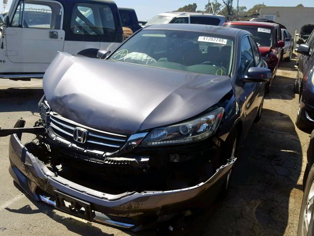 1HGCR2F82EA155096 - 2014 HONDA ACCORD EXL GRAY photo 2