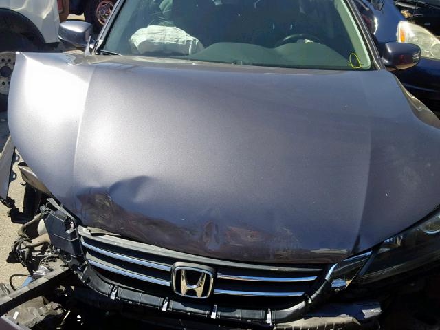 1HGCR2F82EA155096 - 2014 HONDA ACCORD EXL GRAY photo 7