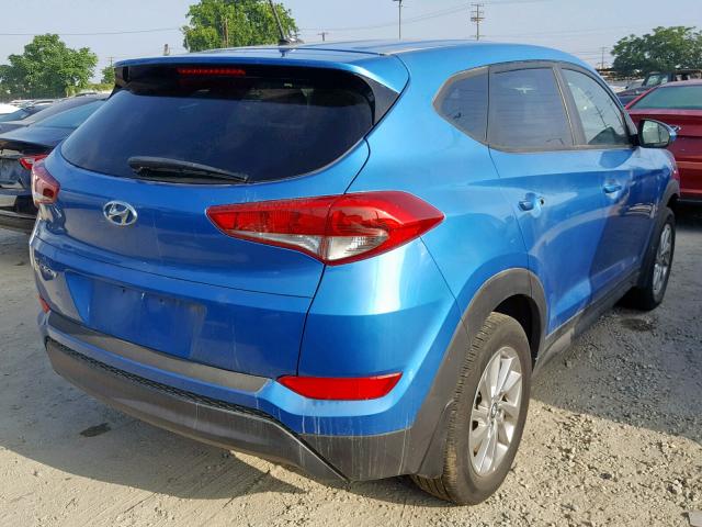 KM8J23A48GU239408 - 2016 HYUNDAI TUCSON SE BLUE photo 4