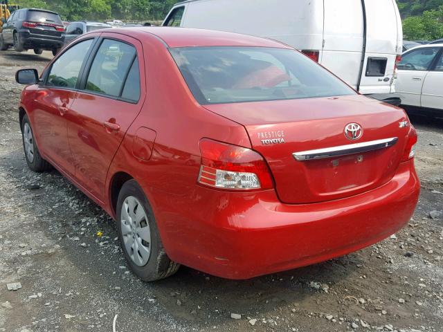 JTDBT4K38A4075344 - 2010 TOYOTA YARIS RED photo 3