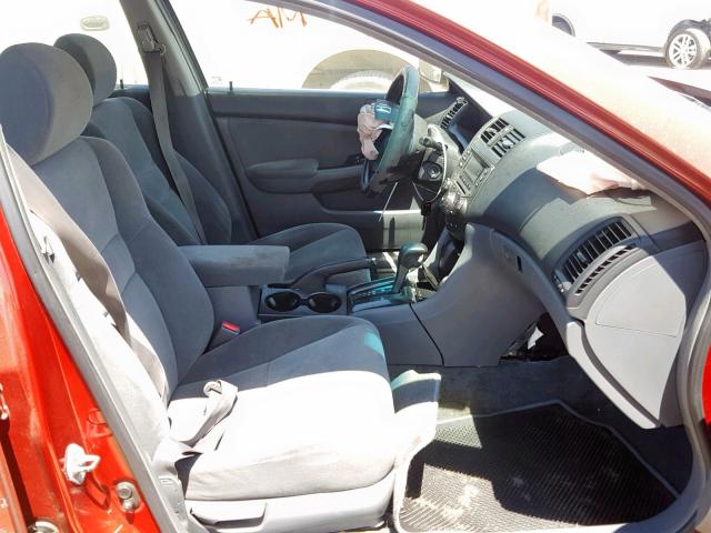 1HGCM563X7A072605 - 2007 HONDA ACCORD SE RED photo 5