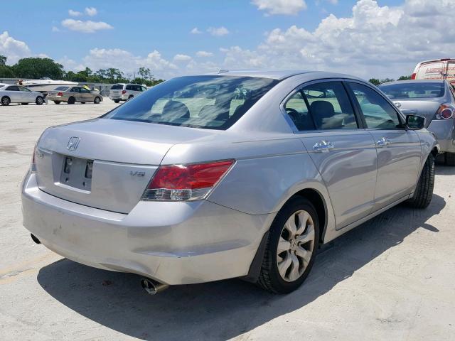 1HGCP36889A005740 - 2009 HONDA ACCORD EXL SILVER photo 4