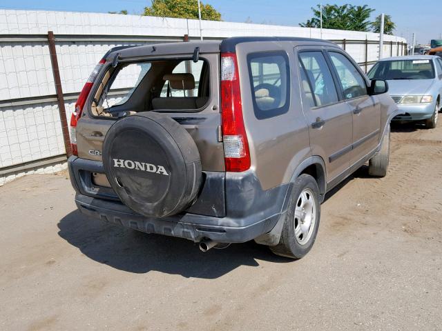 JHLRD68575C009124 - 2005 HONDA CR-V LX GOLD photo 4