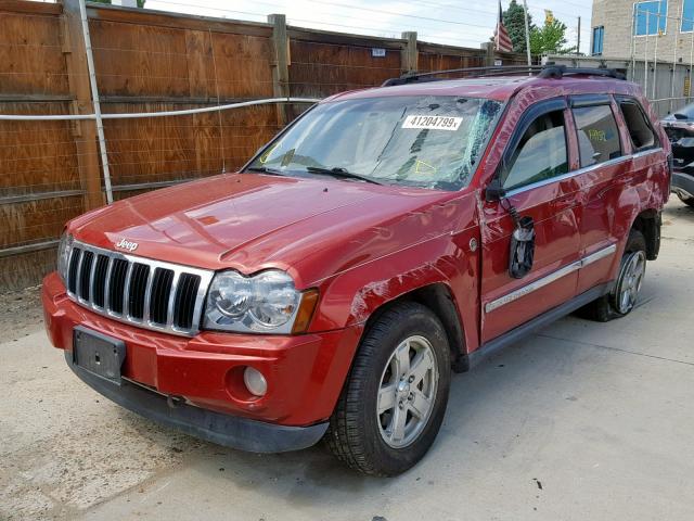 1J8HR58275C645447 - 2005 JEEP GRAND CHER MAROON photo 2