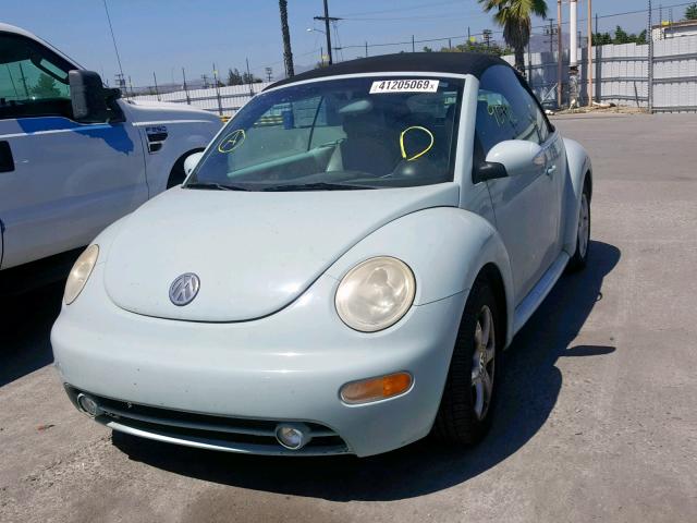 3VWCD31Y74M349972 - 2004 VOLKSWAGEN NEW BEETLE BLUE photo 2