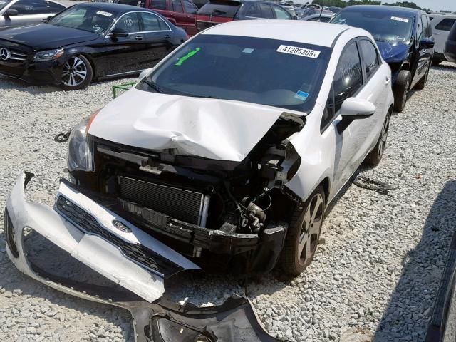 KNADN5A30C6017520 - 2012 KIA RIO EX WHITE photo 2