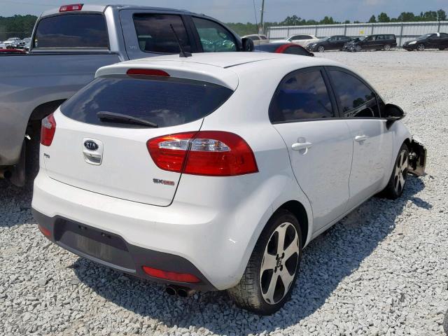 KNADN5A30C6017520 - 2012 KIA RIO EX WHITE photo 4