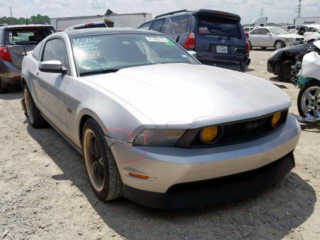 1ZVBP8CH4A5143278 - 2010 FORD MUSTANG GT SILVER photo 1