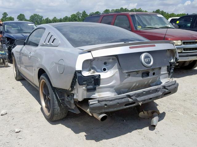 1ZVBP8CH4A5143278 - 2010 FORD MUSTANG GT SILVER photo 3