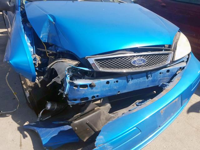 1FAHP34N17W114608 - 2007 FORD FOCUS ZX4 BLUE photo 9