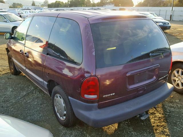 1B4GP45R8XB879543 - 1999 DODGE CARAVAN SE BURGUNDY photo 3