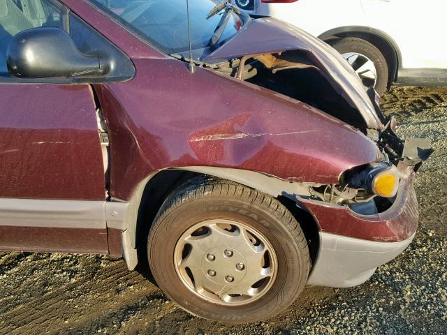 1B4GP45R8XB879543 - 1999 DODGE CARAVAN SE BURGUNDY photo 9