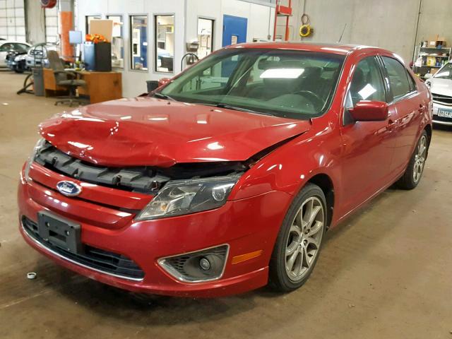 3FAHP0JA6AR344896 - 2010 FORD FUSION SEL RED photo 2