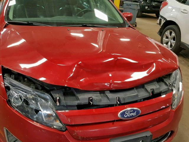 3FAHP0JA6AR344896 - 2010 FORD FUSION SEL RED photo 9