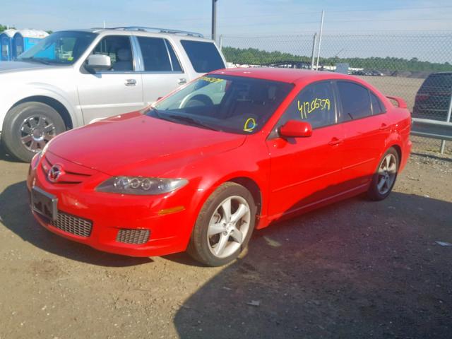 1YVHP84C175M02196 - 2007 MAZDA 6 I RED photo 2