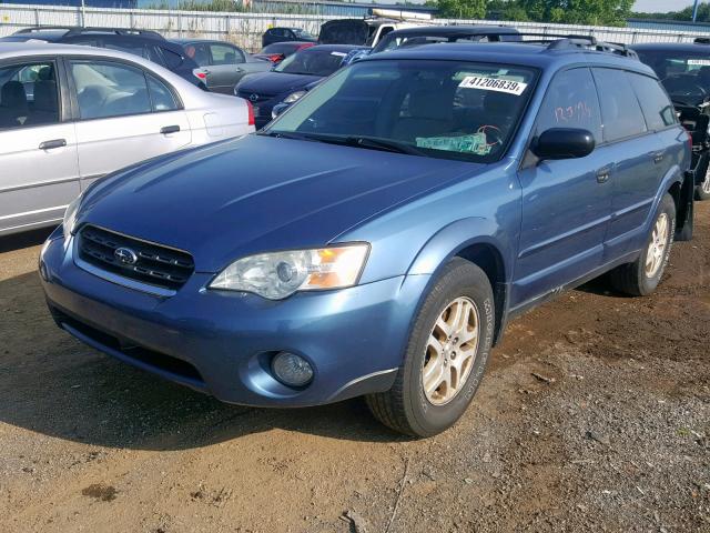 4S4BP61C076333074 - 2007 SUBARU LEGACY OUT BLUE photo 2