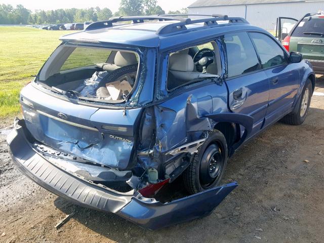 4S4BP61C076333074 - 2007 SUBARU LEGACY OUT BLUE photo 4