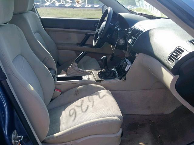 4S4BP61C076333074 - 2007 SUBARU LEGACY OUT BLUE photo 5