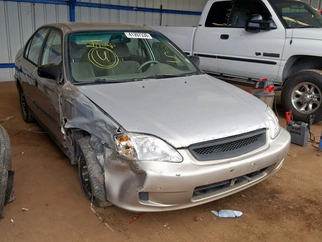 1HGEJ6521YL044651 - 2000 HONDA CIVIC DX GOLD photo 1