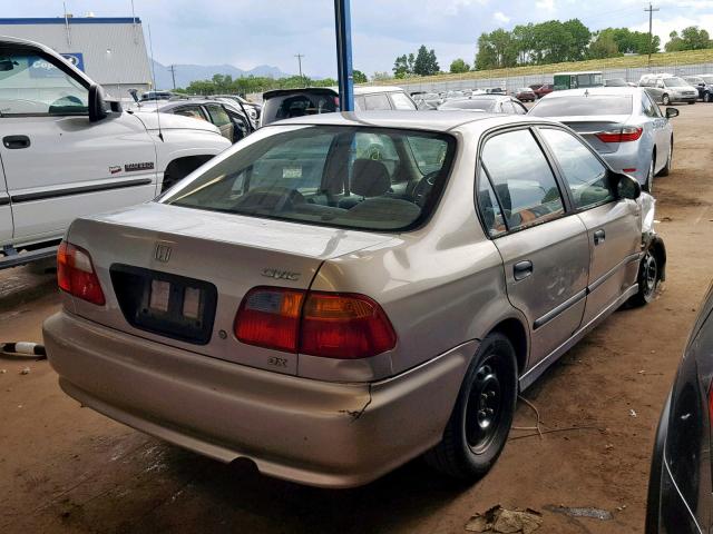 1HGEJ6521YL044651 - 2000 HONDA CIVIC DX GOLD photo 4