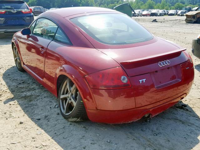 TRUWT28N221033288 - 2002 AUDI TT QUATTRO RED photo 3