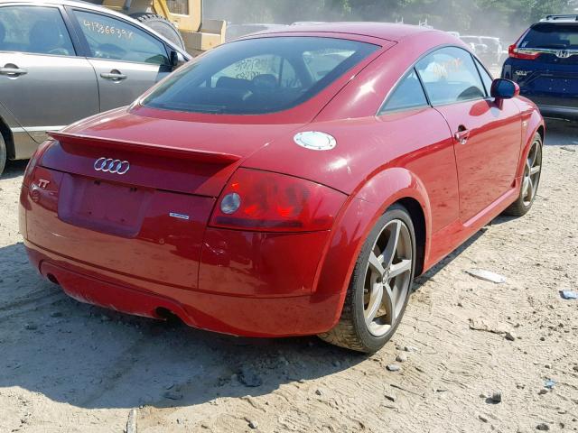 TRUWT28N221033288 - 2002 AUDI TT QUATTRO RED photo 4