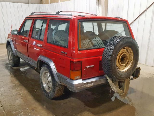 1J4FJ58S0NL178632 - 1992 JEEP CHEROKEE L RED photo 3