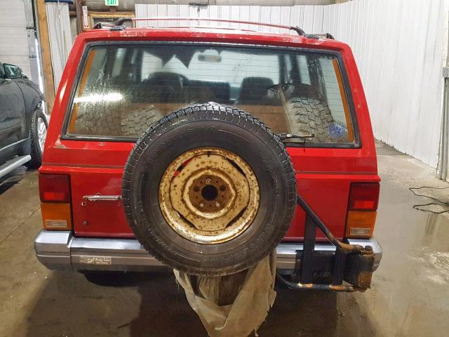 1J4FJ58S0NL178632 - 1992 JEEP CHEROKEE L RED photo 9