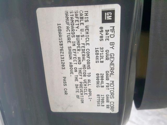 1G8AW15B76Z131203 - 2006 SATURN ION LEVEL SILVER photo 10