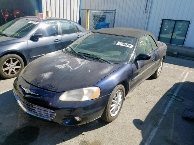 1C3EL55R82N333719 - 2002 CHRYSLER SEBRING LX PURPLE photo 2