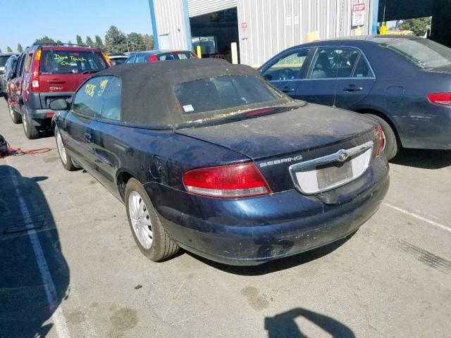 1C3EL55R82N333719 - 2002 CHRYSLER SEBRING LX PURPLE photo 3