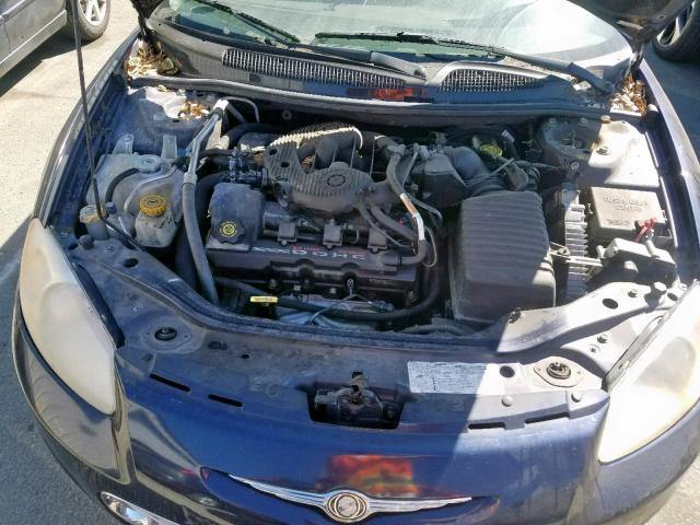 1C3EL55R82N333719 - 2002 CHRYSLER SEBRING LX PURPLE photo 7