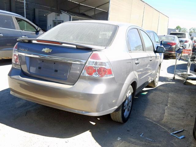 KL1TG5DE4BB221157 - 2011 CHEVROLET AVEO LT GRAY photo 4