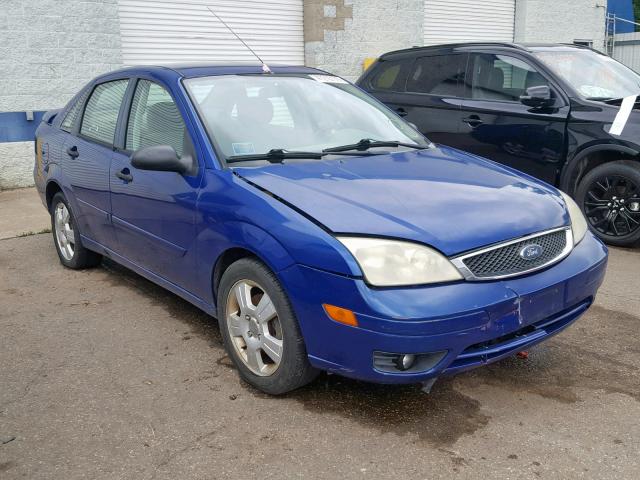 1FAFP34N35W205724 - 2005 FORD FOCUS ZX4 BLUE photo 1