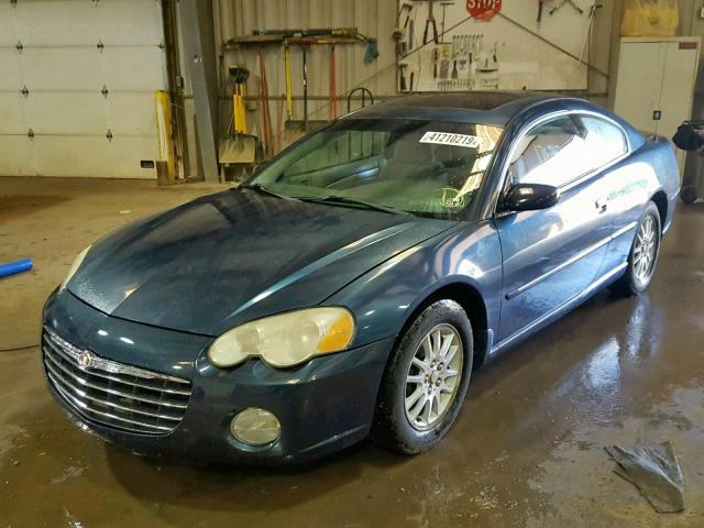 4C3AG42G94E153876 - 2004 CHRYSLER SEBRING LX TURQUOISE photo 2