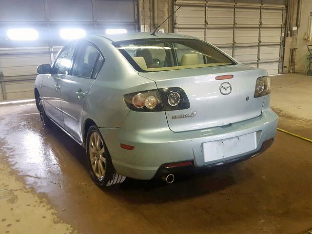 JM1BK32F381781317 - 2008 MAZDA 3 I TEAL photo 3