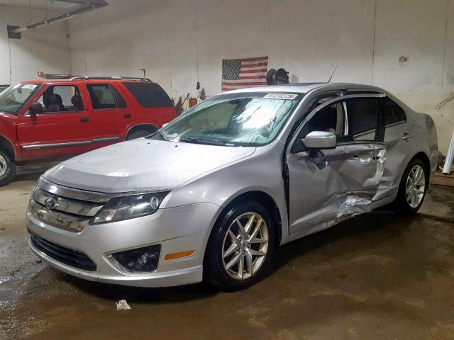 3FAHP0JA0CR204619 - 2012 FORD FUSION SEL SILVER photo 2