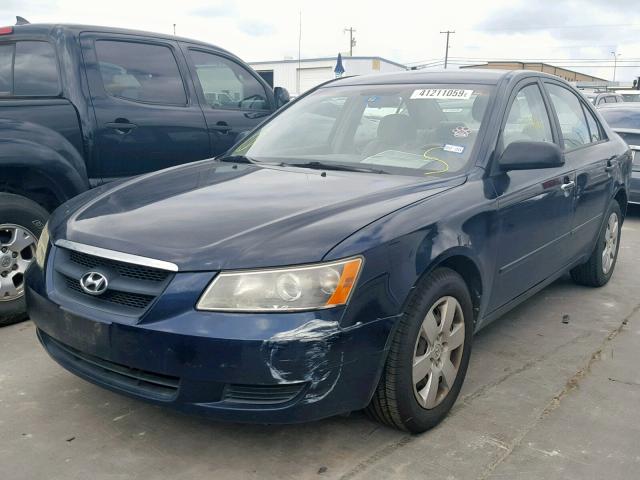 5NPET46C26H100876 - 2006 HYUNDAI SONATA GL BLUE photo 2