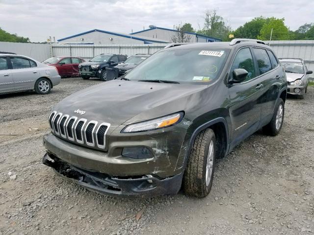 1C4PJMCB1EW266678 - 2014 JEEP CHEROKEE L GREEN photo 2