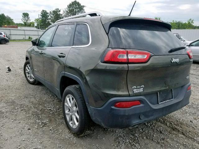 1C4PJMCB1EW266678 - 2014 JEEP CHEROKEE L GREEN photo 3