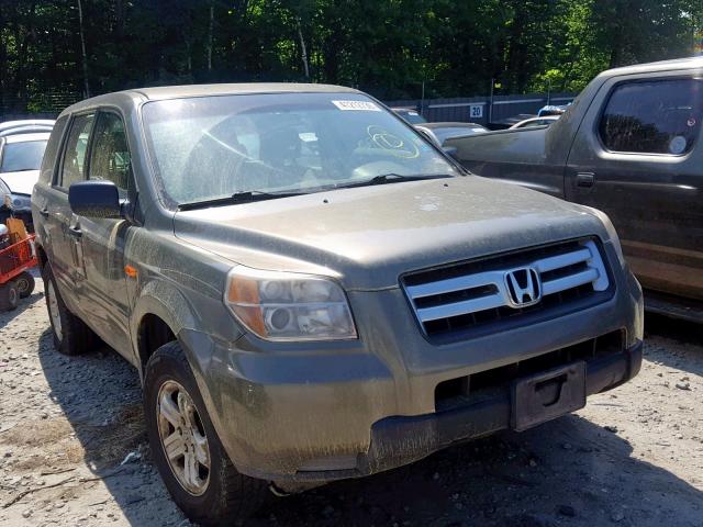 5FNYF18157B027968 - 2007 HONDA PILOT LX GREEN photo 1