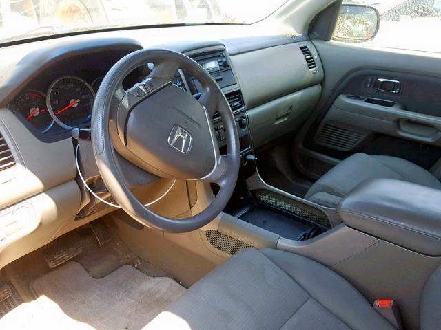 5FNYF18157B027968 - 2007 HONDA PILOT LX GREEN photo 9