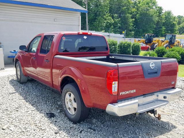 1N6AD09U77C456520 - 2007 NISSAN FRONTIER C BURGUNDY photo 3